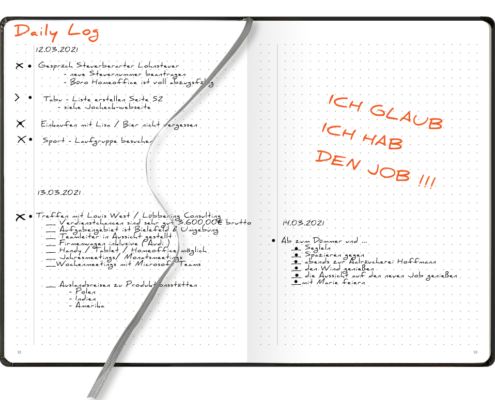 Bujo Praxis Daily Log von Ingriet